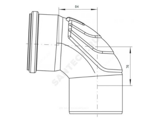 Отвод PP-H бесшумный белый RAUPIANO PLUS Дн 110х110х87гр б/нап в/к Rehau 11002591001