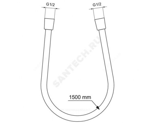 Шланг для душа L=1,25м IDEALFLEX Ideal Standard BE150AA