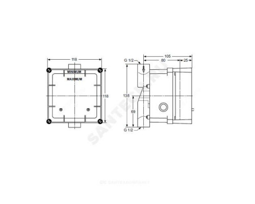 Устройство автоматического смыва для писсуара PROXIMITY CERAPLUS Ideal Standard A3794NU