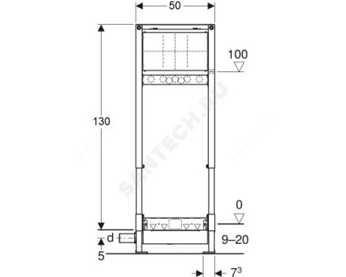 Инсталляция для душевых систем Duofix Geberit 111.580.00.1