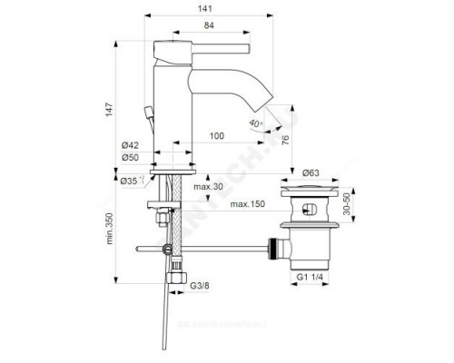 Смеситель для умывальника одноручный CERALINE Ideal Standard BC203AA