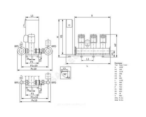 Установка повышения давления SiBoost Smart 3HELIX VE 611 Wilo 2799726