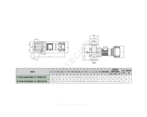 Насос ин-лайн с сухим ротором CP-GE 80-2770/A/BAQE/7.5 DAB 60167310