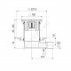 Трап регулируемый с гидрозатвором+механический сухой затвор Дн 40/50 с чугунной решёткой 150х150мм горизонтальный выпуск Татполимер ТП-510 P(Hs+Ms)