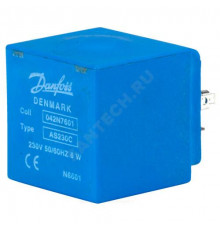 Катушка электромагнитная AS230CS 220-230В AC Danfoss 042N7601