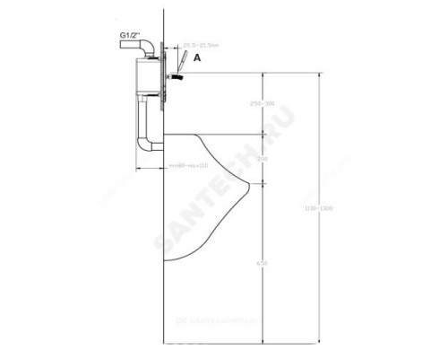 Кран для писсуара нажимной встраиваемый Ideal Standard B7391AA