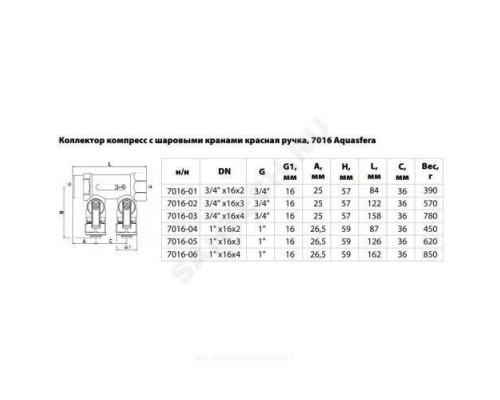 Коллектор латунь 3/4