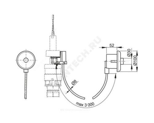 Кнопка для инсталляции хром для инвалидов Alca Plast MPO11