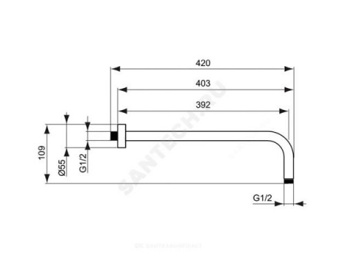 Держатель для верхнего душа Ideal Standard B9445AA