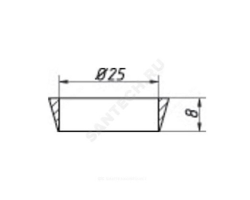 Прокладка коническая ПВХ 25мм Орио П-2025