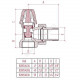 Клапан запорный для радиатора 805 Ду 20 Ру10 ВР угловой Icma 82805AE06