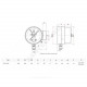 Манометр сигнализирующий ТМ-510Р.04 радиальный Дк100мм 0-2,5 МПа кл.1,5 исполнение 4 М20х1,5 с электроконтактной приставкой Росма .